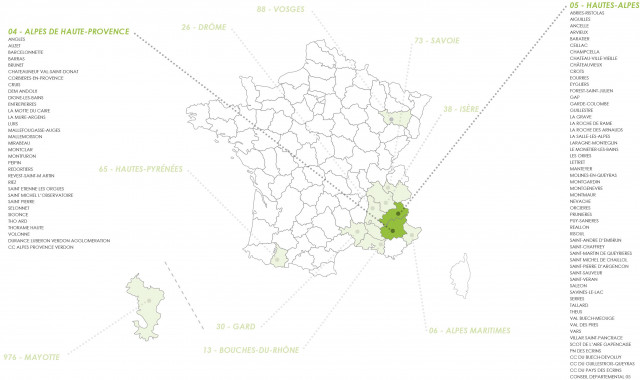 Carte et listes des communes 